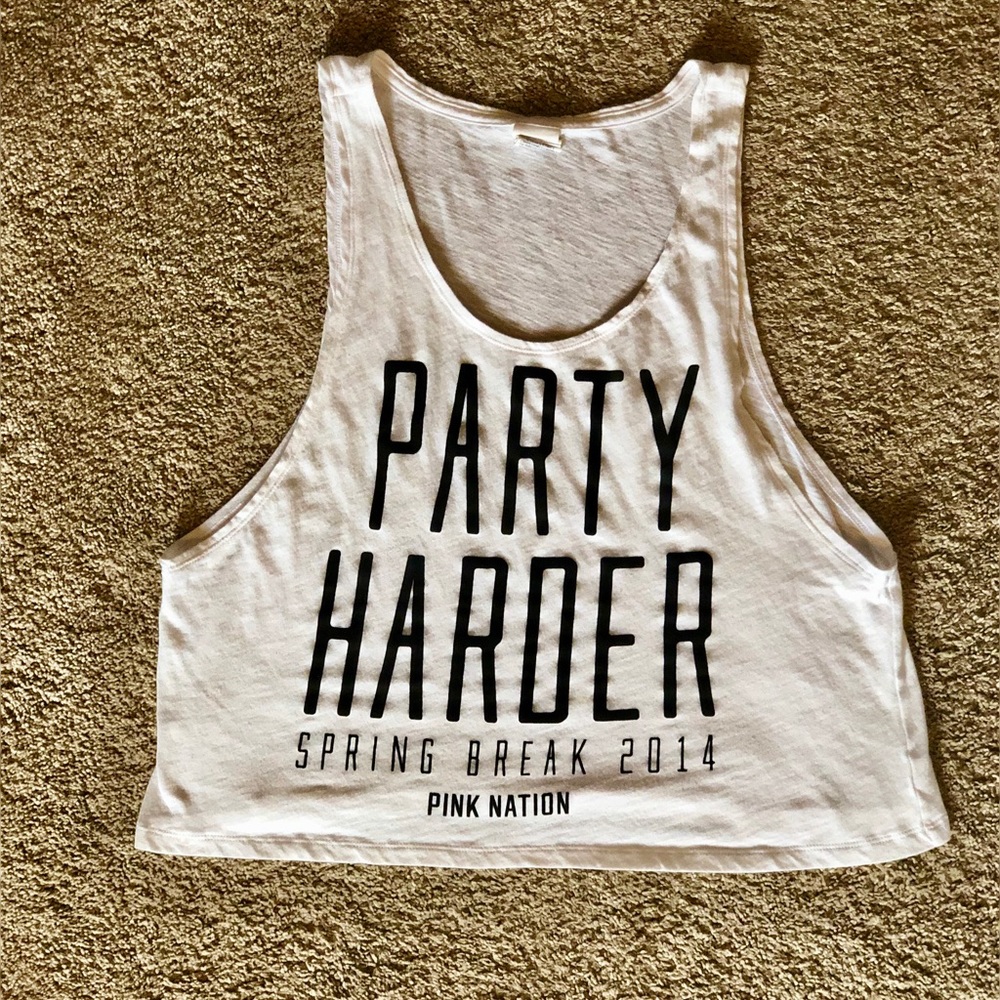 Victoria Secret PINK Crop Top Tank Sz. Large